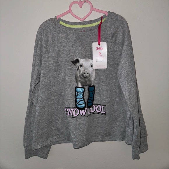 BNWT, Justice, girls graphic long sleeve top size 7/8 - Picture 2 of 3
